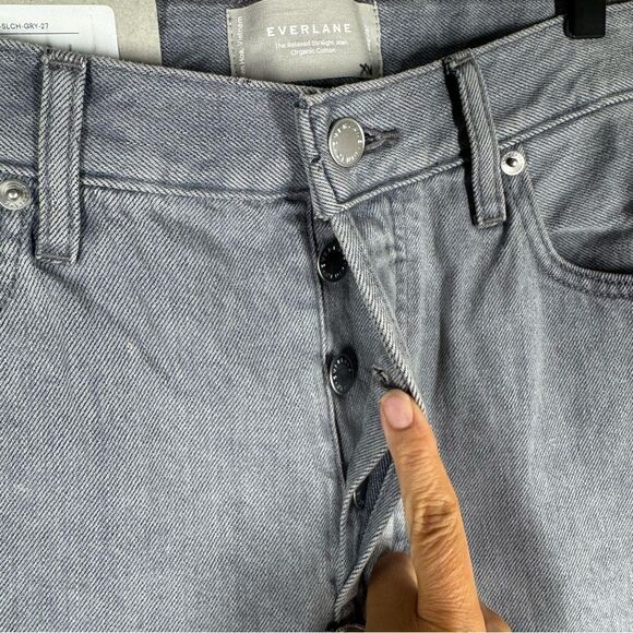 NWT Everlane The Relaxed Straight Jean in Grey Side Organic Cotton 27 Regular - Picture 3 of 10